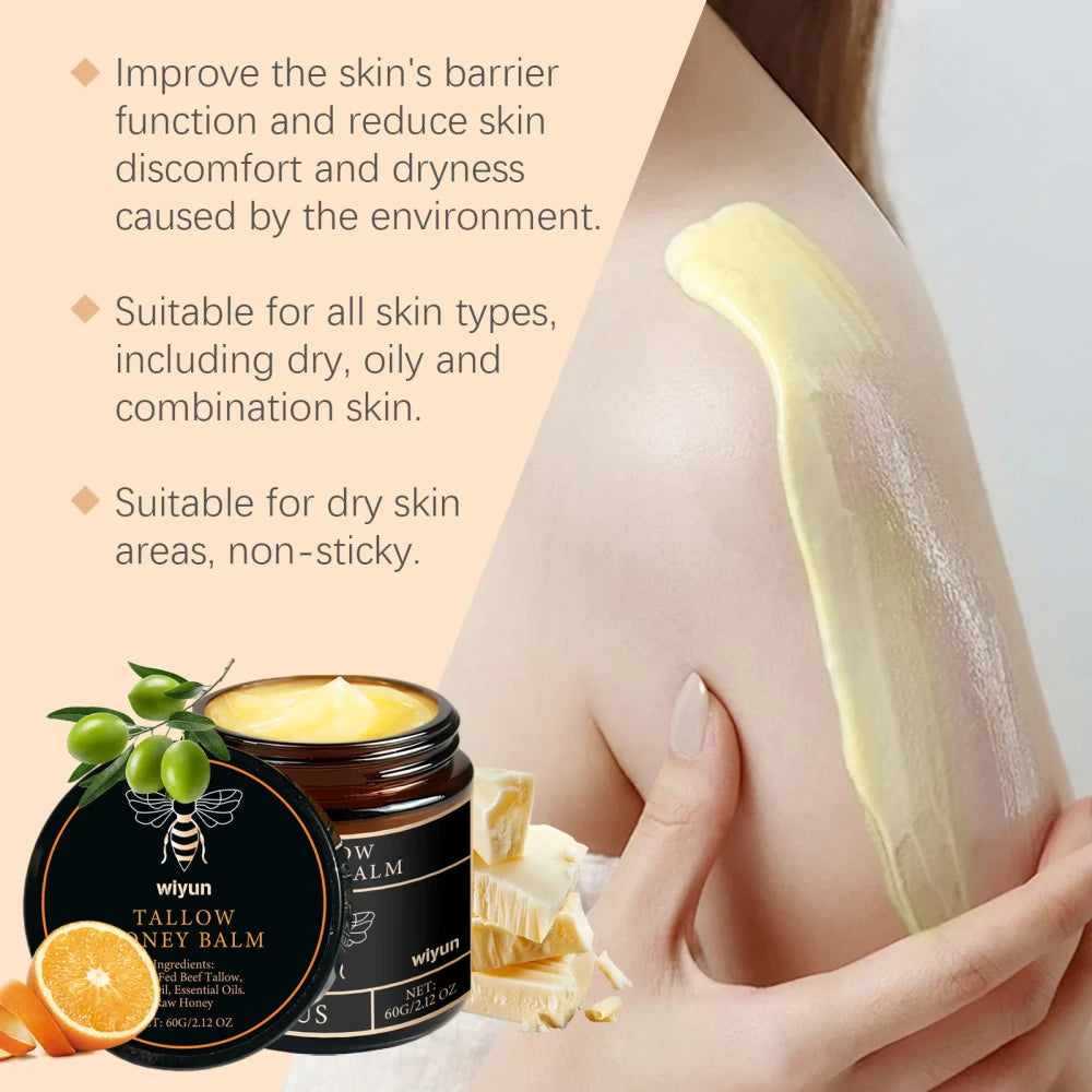 Beef Tallow Honey Cream Brightening Fade Dark Spots Remove Melanin Firming Non-Greasy Lasting Moisturizing Soothing Body Lotion