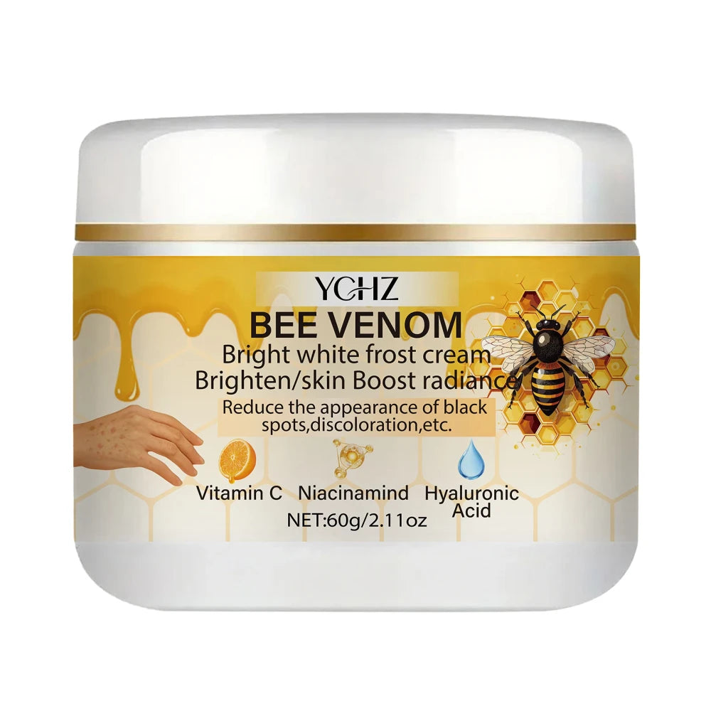 Bee Venom Brightening Cream, Evens Out Skin Tone, Eliminates Dark Spots and Dullness - Non-Greasy, Suitable for Both Men and Women - Whitening and Moisturizing Cream, for Day and Night Use - 60g