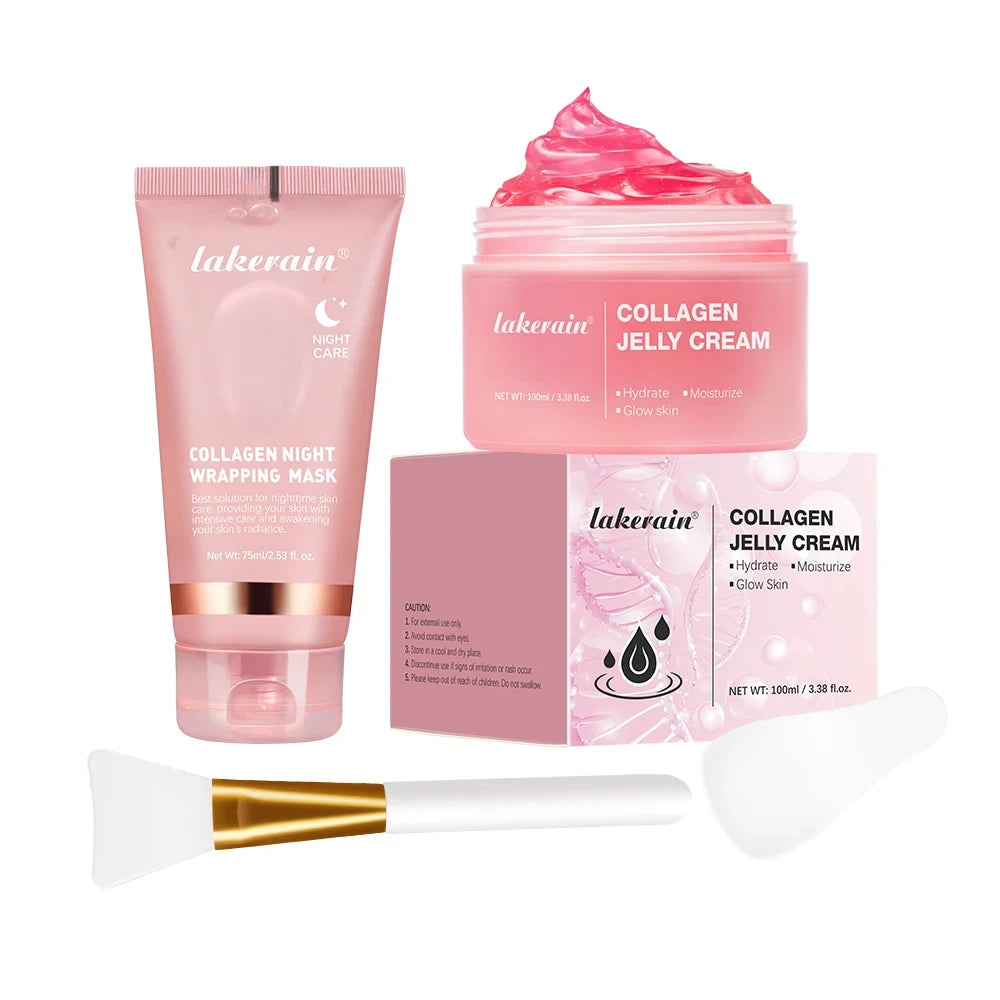 Collagen Peel-Off Face Mask Set 4pc – Firming, Anti-Aging & Overnight Moisturizing