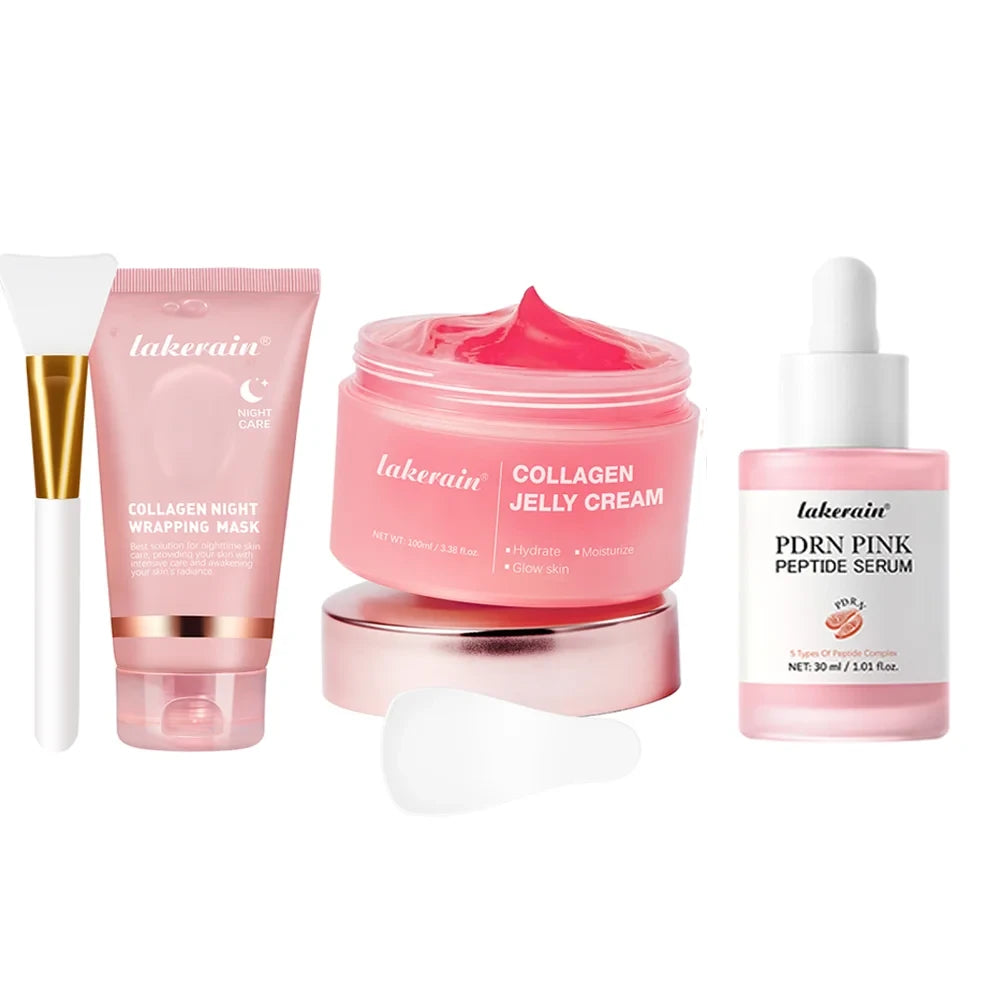 Collagen Peel-Off Face Mask Set 4pc – Firming, Anti-Aging & Overnight Moisturizing