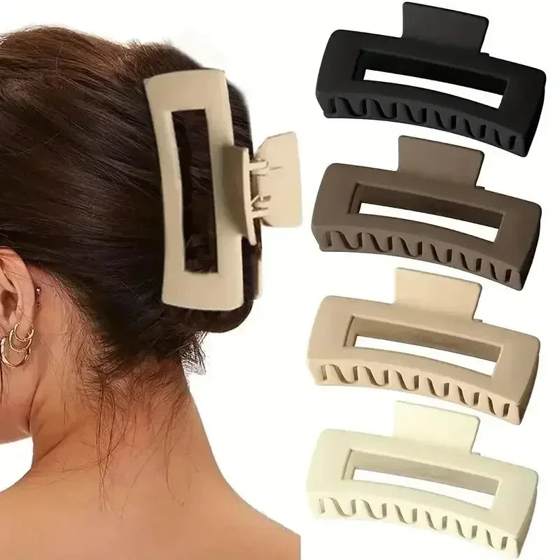 Silicone Flexible Hair Claw Clips Nonslip Large Bendable Claw Clip Soft Hair Grip Hairclips Protection for The Back of The Head