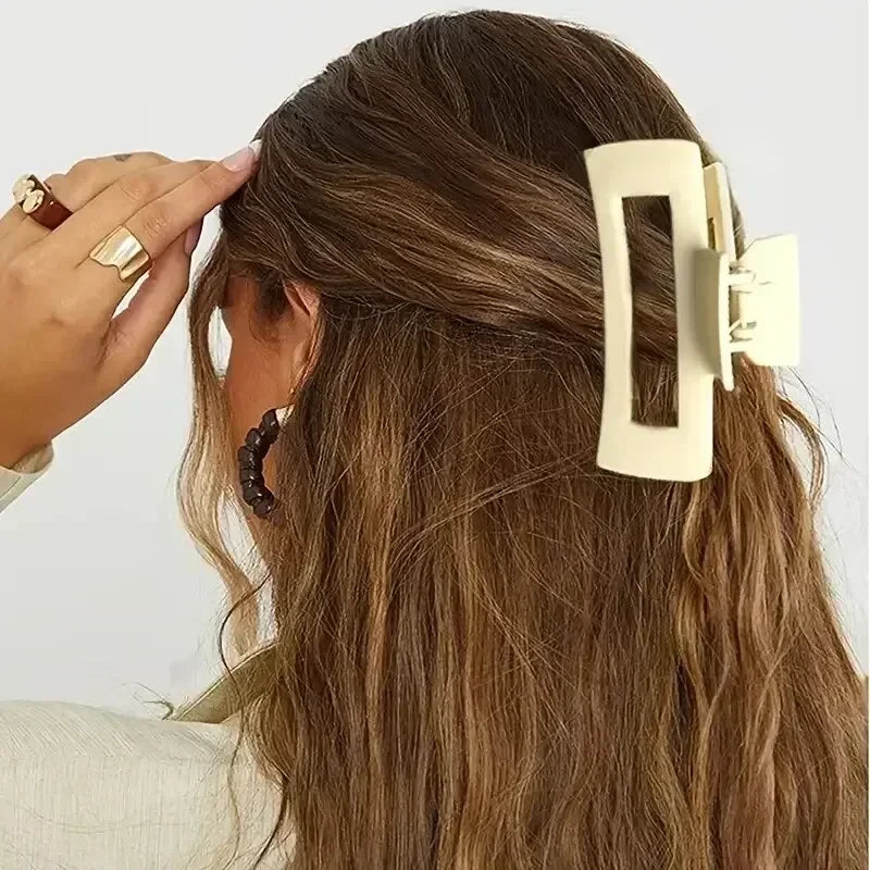 Silicone Flexible Hair Claw Clips Nonslip Large Bendable Claw Clip Soft Hair Grip Hairclips Protection for The Back of The Head