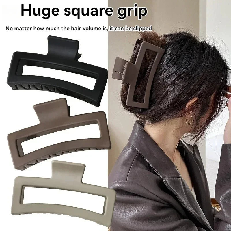 Silicone Flexible Hair Claw Clips Nonslip Large Bendable Claw Clip Soft Hair Grip Hairclips Protection for The Back of The Head