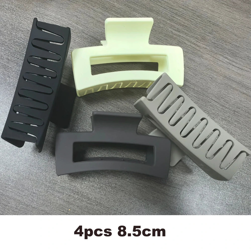 Silicone Flexible Hair Claw Clips Nonslip Large Bendable Claw Clip Soft Hair Grip Hairclips Protection for The Back of The Head