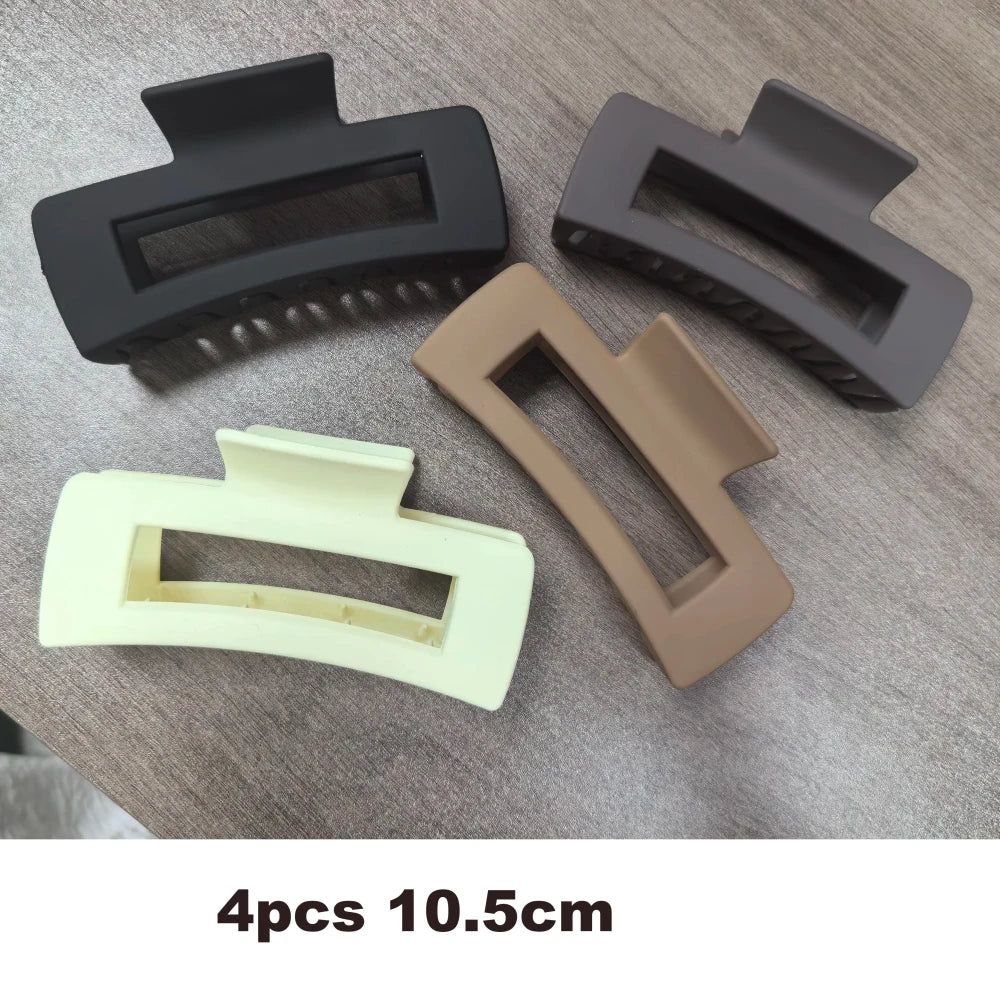 Silicone Flexible Hair Claw Clips Nonslip Large Bendable Claw Clip Soft Hair Grip Hairclips Protection for The Back of The Head